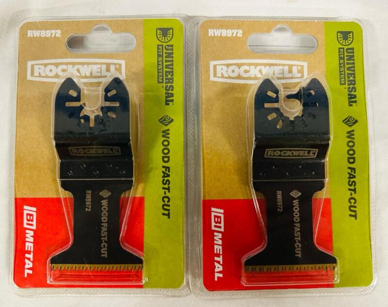 2 New Rockwell Universal BiMetal Wood Fast-Cut Blades for Oscillating Tools, RW8972