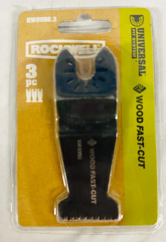 3 New Rockwell Universal Wood Fast-Cut Blades for Oscillating Tools, RW8950.3