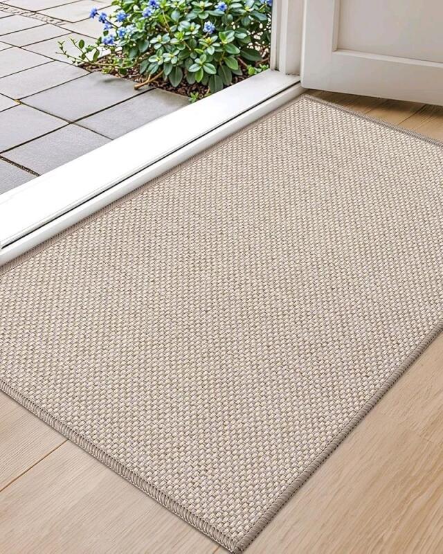 New Color&Geometry 32" by 29.5" Door Mat for Indoors Anti Slip & Low Profile