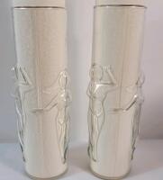 Vintage MCM Libbey "La Femme" Tall Cocktail Glasses . Measures 8.5" tall . No chips or cracks