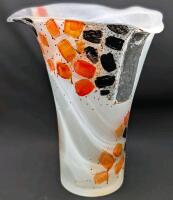 Gorgeous Signed One-of-a-Kind MARLENA SZABO Toronto Art Glass Vase, 9.25" Tall, No Chips or Cracks