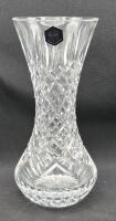 Sparkling Stuart Crystal Vase Made in Great Britain 8" Tall