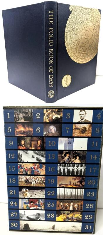 Vintage 2002 THE FOLIO BOOK OF DAYS by Roger Hudson for The Folio Society London, Hardcover with Slip Case