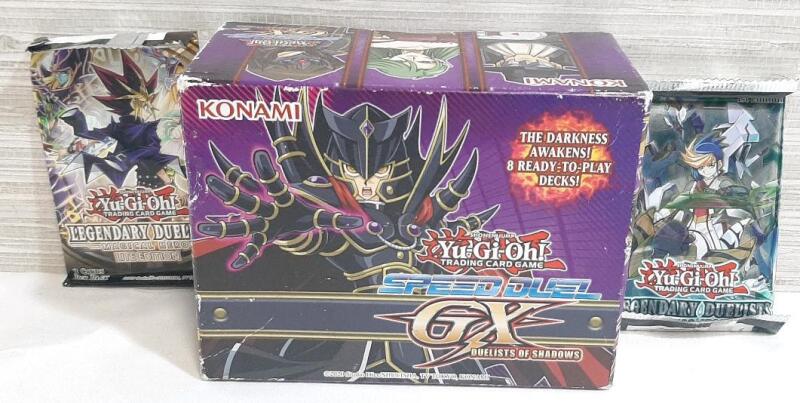 Unopened 2020 Yu-Gi-Oh! TCG Speed Duel GX: Duelists of Shafoes Box Set, Legendary Duelists Synchro Storm Booster Pack & Legendary Duelists Magical Hero Lite Edition Booster Pack
