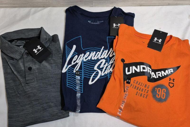 3 New with Tags Sz Large Youth Under Armour T-shirts
