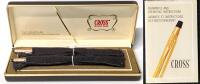 Vintage CROSS 14KT Gold Filled Mechanical Pencil & Blue Ink Pen Set No. 1501 with Original Hard Case & Instructions (Both Pencil & Pen are Functioning)