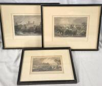 3 Vintage Framed Lithograph Prints - London, England