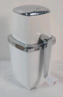 Vintage MCM Swing-A-Way Hand-Crank Ice Crusher " The Bucketeer " .