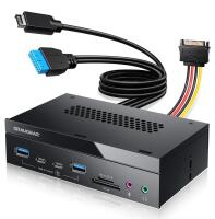 As-New Graugear 5.25&rdquo; Multi Front Panel, with USB Hub, Card Reader, Audio, G-MO03CR-AU