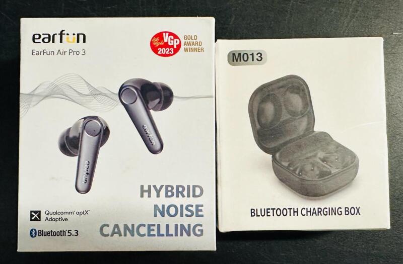 2 Headphones/Accessories, Includes Earfun Air Pro 3 Hybrid Noise Cancelling Earbuds, and Bluetooth Charging Box (M013)