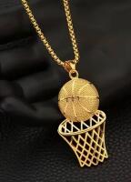 Basketball Hoop Necklace Pendant 2&rsquo;&rsquo; Chain 22&rsquo;&rsquo;
