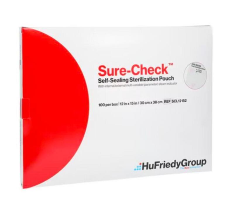 100 New Sure-Check Self Sealing Sterilization Pouches, 12"x15". Retails for $78