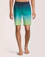 New Size 2XL Men's FAR WEST Ombre 9 Inch E-Board Short 9CZJFW5-634B, Green Print
