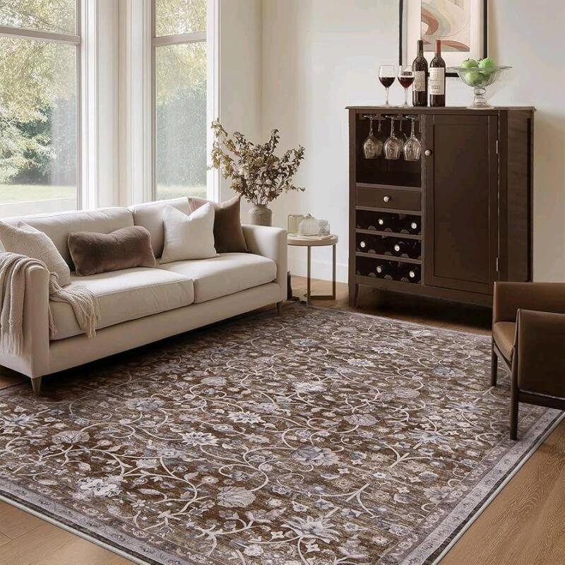 New Kiginara Vintage Inspired Non-Slip Rug. 8' by 10'. Retails $130