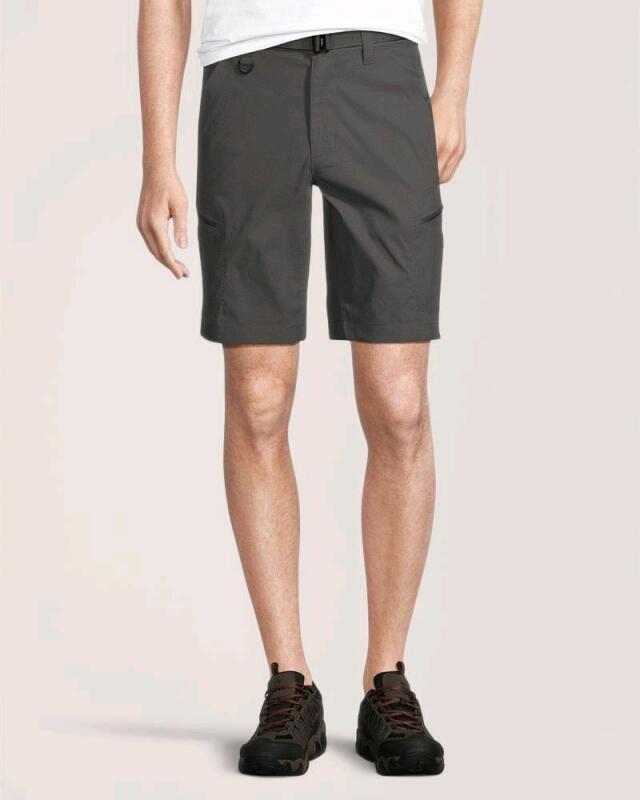 New Size 36 &times; 9.5 Men's WIND RIVER Hyper-Dri HD1 Water Repellent Hiking Shorts, 9CZFWRSP01-565N, Dark Grey