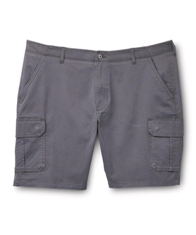 New Size 32 &times; 10 Men's DENVER HAYES Cargo Shorts (Charcoal)