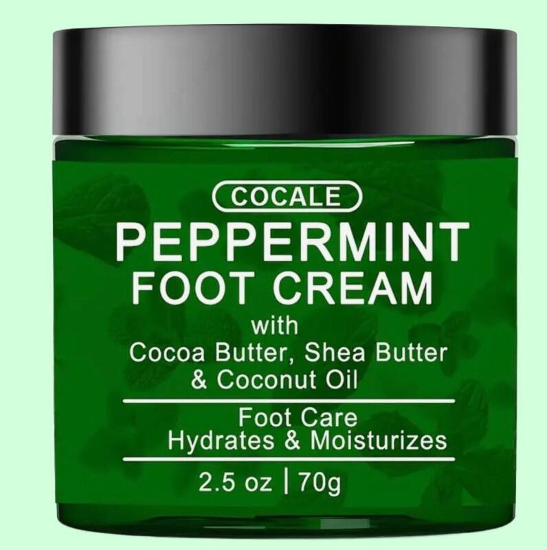 New Cocale Peppermint Foot Cream Moisturizes Cream for Dry Cracked Feet Hands Heels Elbow(2.5oz) Stock photo added Expires 16/12/2027