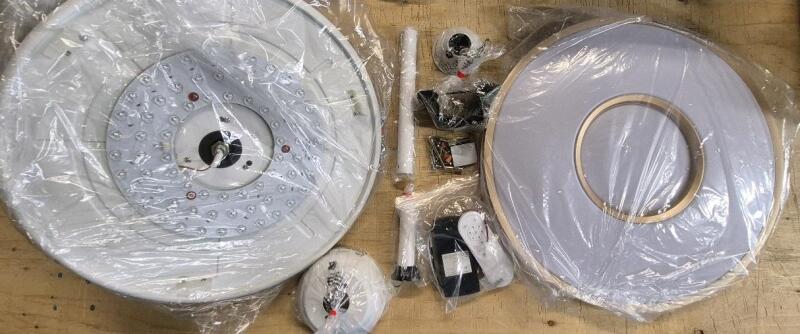 As New As Is Ceiling LED Light Fixture 19" Diameter with Remote