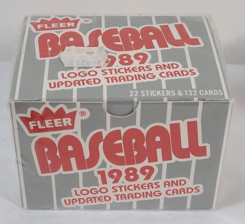 1989 Fleer MLB Baseball Logo Stickers and Updated Trading Card Set . Sealed