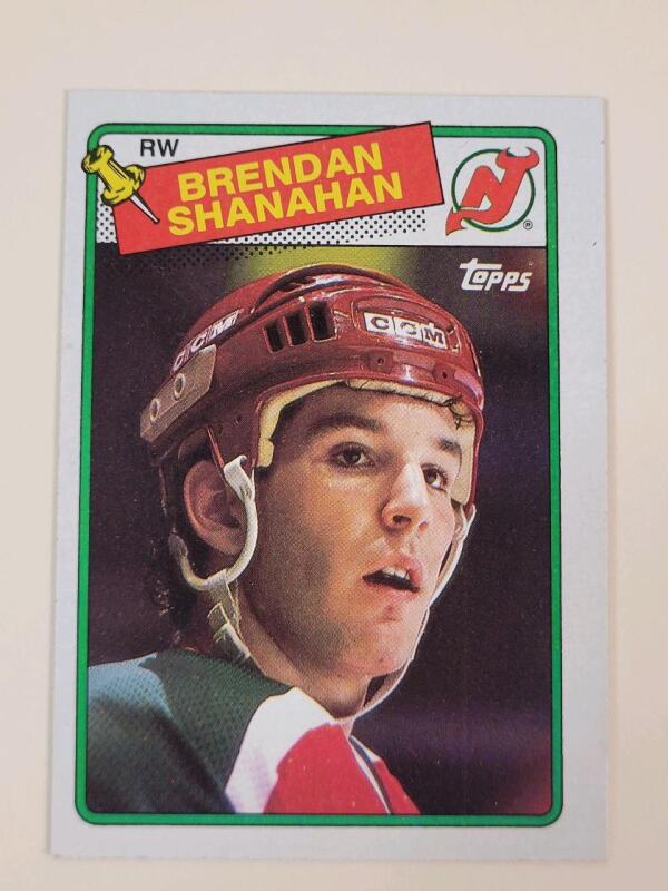 1988 - 1989 Topps Brendan Shanahan #122 NHL Hockey Rookie Card .