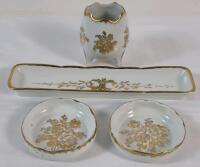 Vintage BIRKS Porcelain Trinket Dishes & BIRKS Cracked Egg Vase . See Photos for measurements