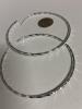 Marked 925S large 2.75&rsquo;&rsquo; Round Diamond Cut Styling Hoop Earrings Slide in Post Clasp - 3
