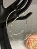 Marked 925S large 2.75&rsquo;&rsquo; Round Diamond Cut Styling Hoop Earrings Slide in Post Clasp - 4
