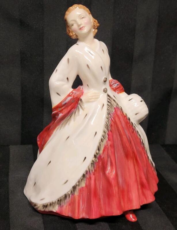 Vintage Royal Doulton " The Ermine Coat " Figurine , HN 1981 . Figurine from The Pretty Ladies Series . Measures 6 &frac34;" tall . No chips or cracks