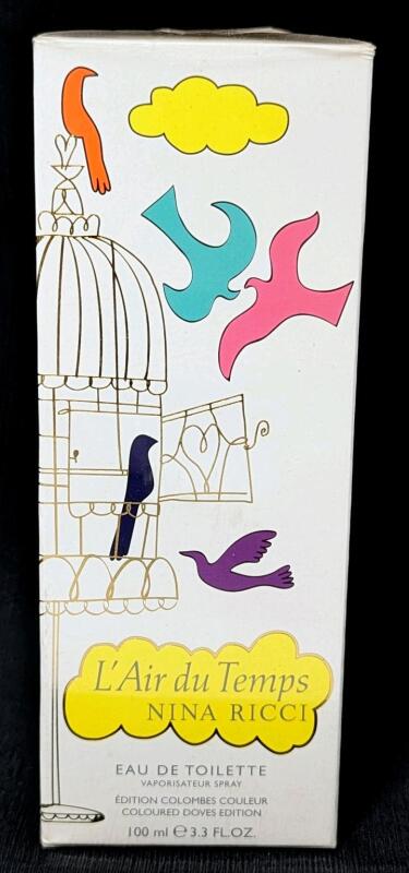 New Sealed NINA RICCI L'Air du Temps Eau de Toilette Vaporizer Spray, Coloured Doves Edition, 100ml