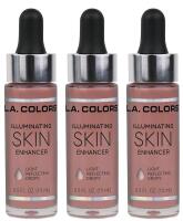 3 New L.A. COLORS Illuminating Skin Enhancer : Instant Light Reflecting Glow, #CBID986 It's Lit, 15ml ea