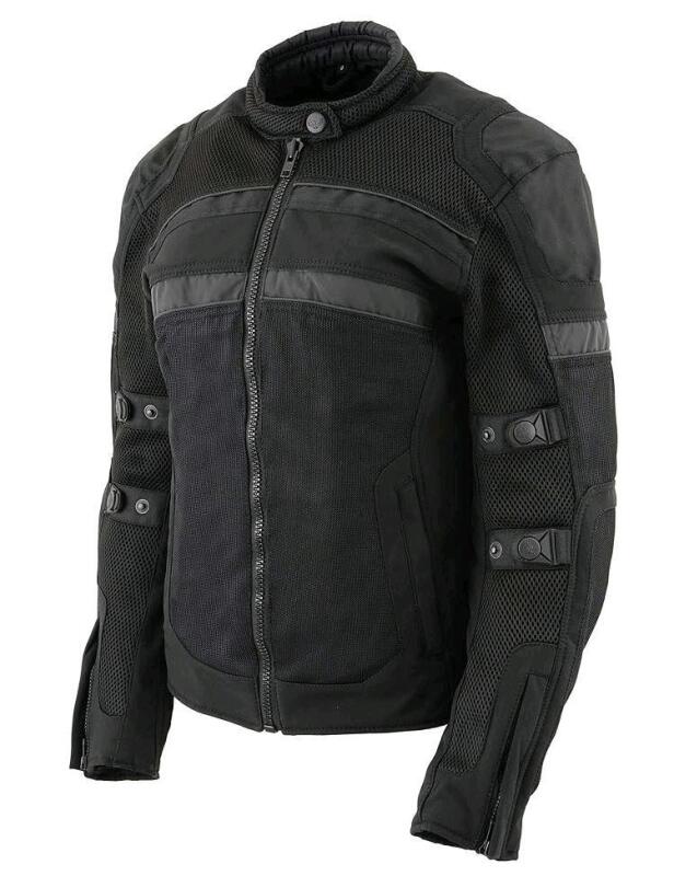 New - Women's Size XL Milwaukee Leather Black Armored Textile Motorcycle Jacket - All Season Jacket w/Removable Liner . Model # MPL2775 . Retail $120 .
