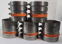 5 New Pasco 2" Heavy Duty No Hub Coupling Pipe Fitting - No Rubber Insert .