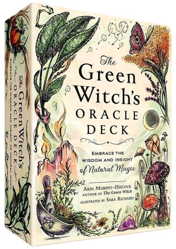 New THE GREEN WITCH'S ORACLE DECK by Arin Murphy-Hiscock Author of The Green Witch, Illustrated by Sara Richard