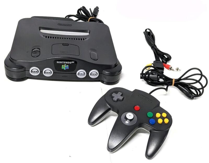 [WOW!] Vintage Japanese Import NINTENDO 64 Bundle NUS-001(JPN) with Memory Expansion, 1 Controller NUS-005, Unbranded Composite Audio/Video Cable & US Power Supply NUS-002, All Nintendo-Branded Components Made in Japan