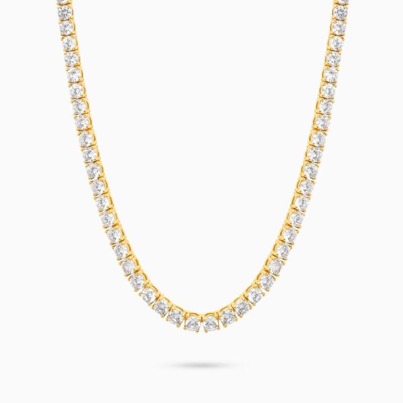 New MAKE IT SHINE Iced 4mm Tennis Chain 18" Long Necklace, Retails $214!