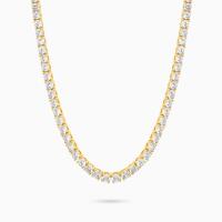 New MAKE IT SHINE Iced 4mm Tennis Chain 18" Long Necklace, Retails $214!