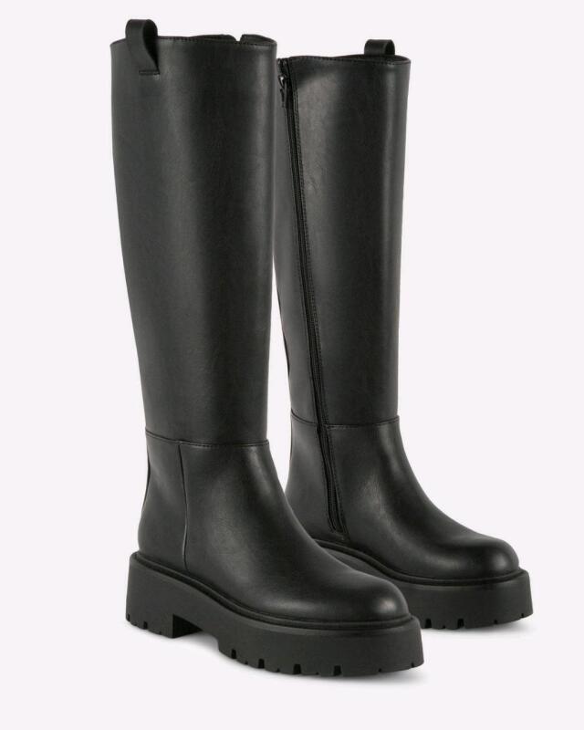 New in Box | Size 8 Women's MADDEN GIRL Crowww Platform Lug Sole Knee High Boots - Wide Calf | Retails for $140