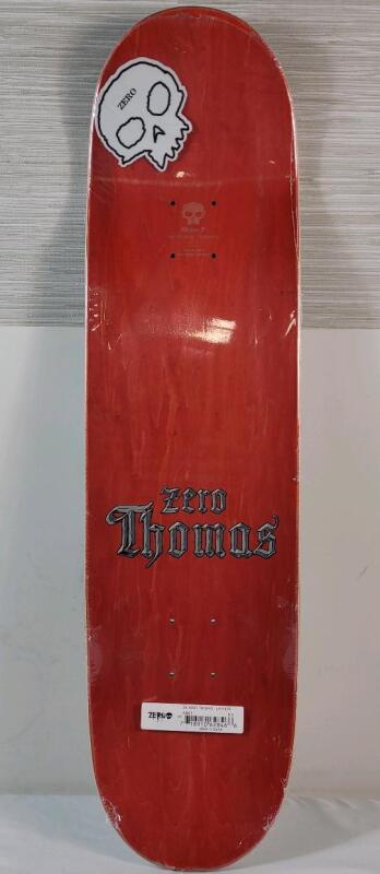New - ZERO Thomas La Pieta 8.5" Skateboard Deck , Red / Black . Measures 8.5"&times;32 &frac14;" w/14.5" Wheelbase (pre-drilled holes) . Sealed . Retail $100