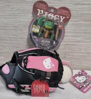 New Youth 9.5" Right Handed Baseball Softball Tee Ball Glove Hello Kitty with Ball for Ages 5-10 Years & PIGGY Action Figure Alfis