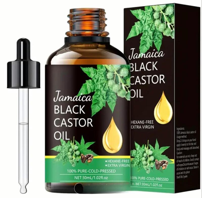 New Sealed Jamaica Black Castor Oil 100% Cold Pressed Extra Vigin 30ml Massage Oil Suitable for Face Body Hair Diffusers Skincare Massage Expires 2028/04/01 stock photos added