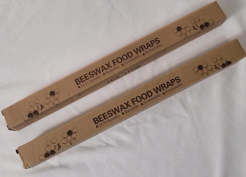 2 Rolls New Beeswax Food Wrap - Reusable Food Storage Wraps . Measures 13"&times;36". Eco Friendly and Organic, Non-Toxic, Washable, Suitable for Fruits, Vegetables, Cheese, Bread, Sandwiches etc .