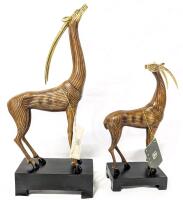 MCM Style- The Carolyn Kinder Collection-Austin Gazelle/Deer w/Brass Head/Horns & Resin Body , Signed by Artist . Art Deco/MCM Style . Measures 12" & 16 &frac34;" tall . No visible chips or cracks