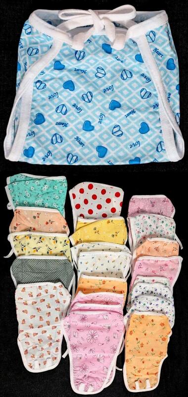 24 New Size Newborn to 6 Month KIDSKA Newborn Baby Cotton Cloth Nappies / Covers