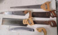 5 Handyman Wood Saws plus Blade & Handle