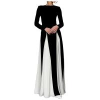 New Size XXL Women's Elegant Maxi Dress Pleated Swing Long Sleeve Bodycon High Waist Evening Gown Patchwork Style Dress | Retails Over $50