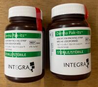 2 Derma Pak-Its Iodoform Packing Strip (Antiseptic Gauze) 1/4&rdquo; x 5 yards (0.63cm x 4.5m)