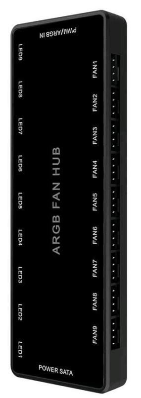 As New ARGB PWM Fan Hub, Addressable 5V-3PIN ARGB 12V 4PIN PWM 2-in-1 RGB Case Fan Hub.