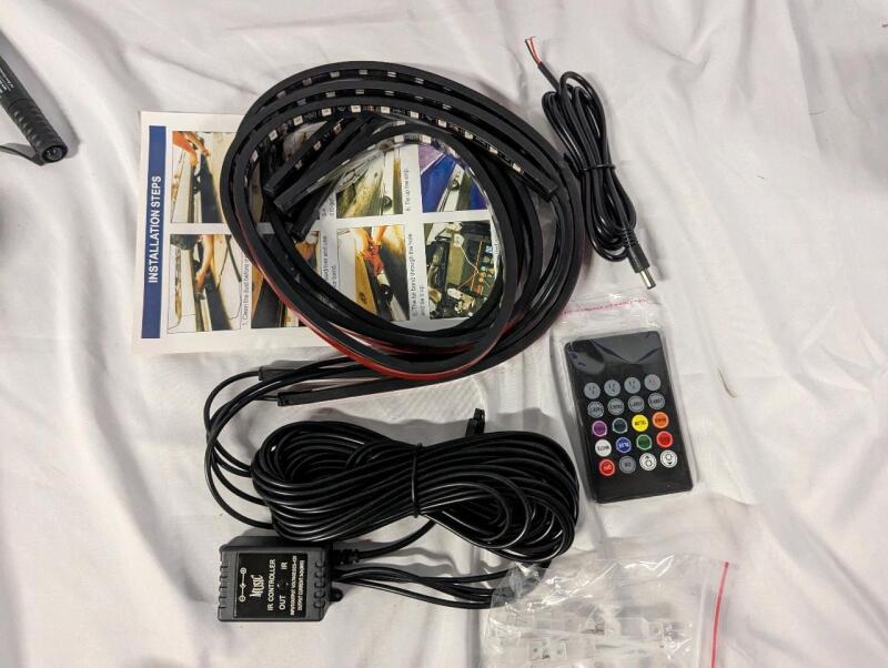 New Colourful Chassis Lights Kit for Cars. Light strips measure 25"