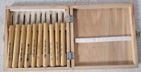 Squirrel Woodcut Knife Set in Wood Case , 10pc. Set .