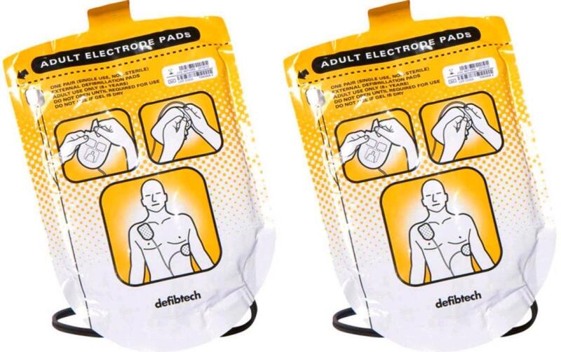 New Pair of Adult DEFIBTECH Lifeline AED Electrode Pads for DDU-100 Series ARDs - Retails Over $70! | EXP 2026-12-31